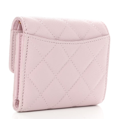 Chanel Caviar Quilted Compact Flap Wallet Light Pink 4 of 11