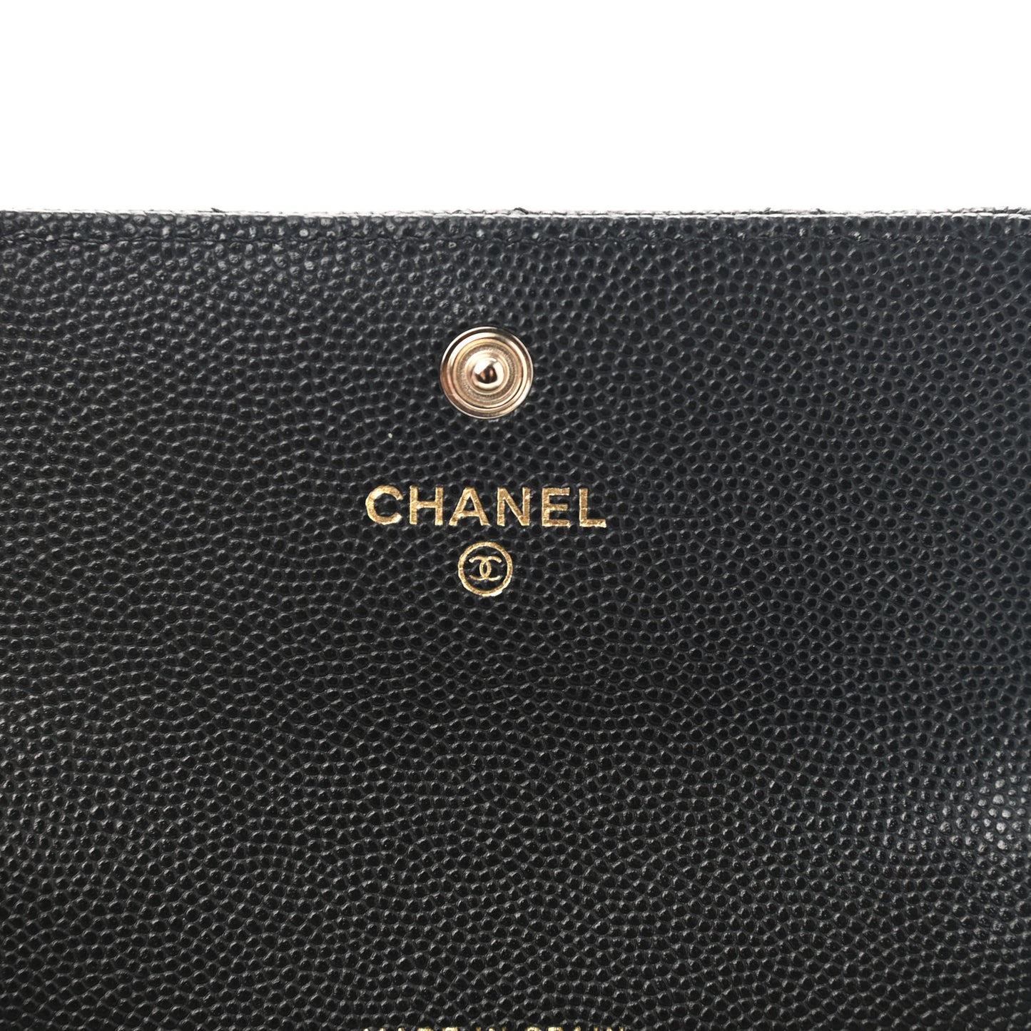 Caviar Quilted Striated CC Flap Card Holder Black