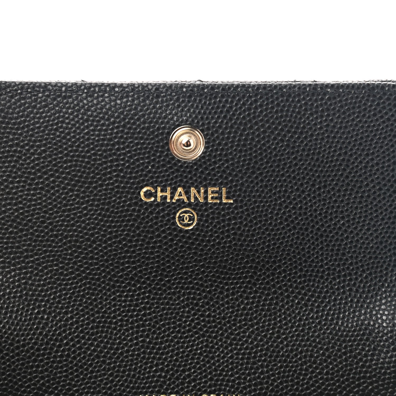 Chanel Caviar Quilted Striated CC Flap Card Holder Black 6 of 9