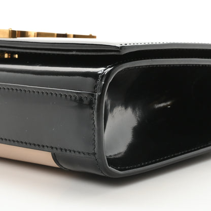 Saint Laurent Nappa Patent Calfskin Two-Toned Small Monogram Kate Satchel Desert Sand Black 10 of 10
