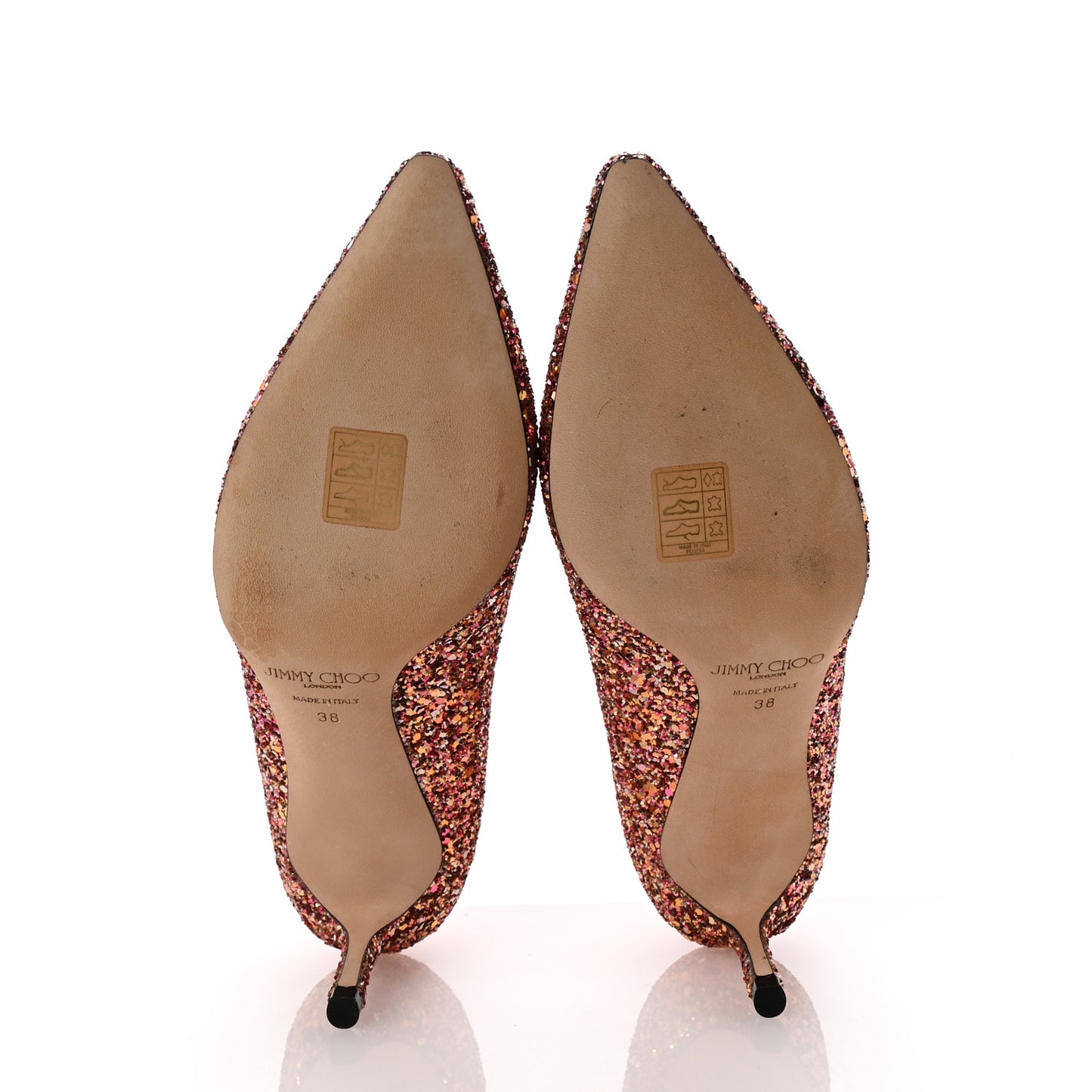 Coarse Glitter Degrade Romy 60 Pumps 38 Pink Multi
