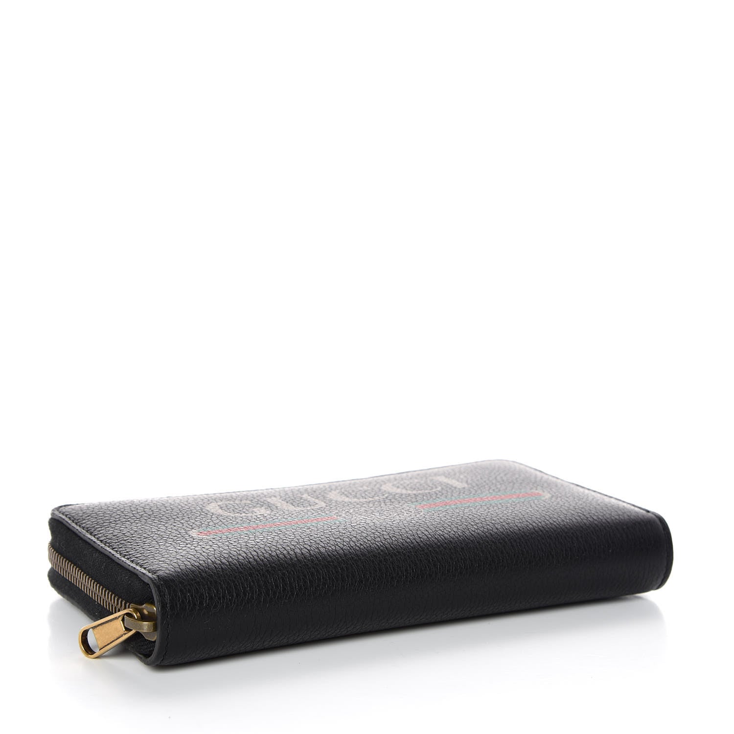 Gucci Calfskin Logo Zip Around Wallet Black 4 of 8
