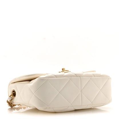 Chanel Lambskin Plexiglass Quilted Coco Love Flap White 4 of 10