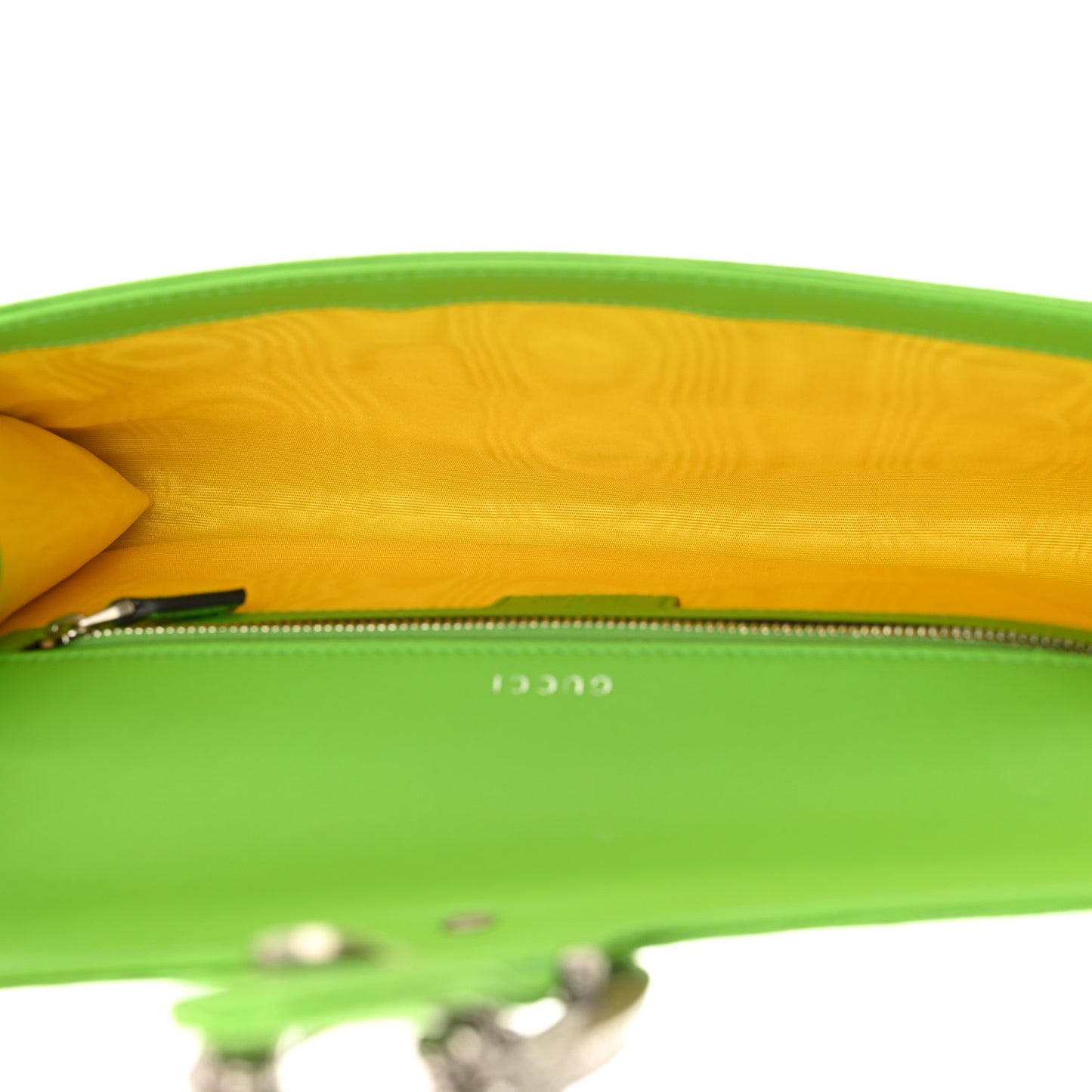 Grosgrain Satin Small Dionysus Shoulder Bag Lime