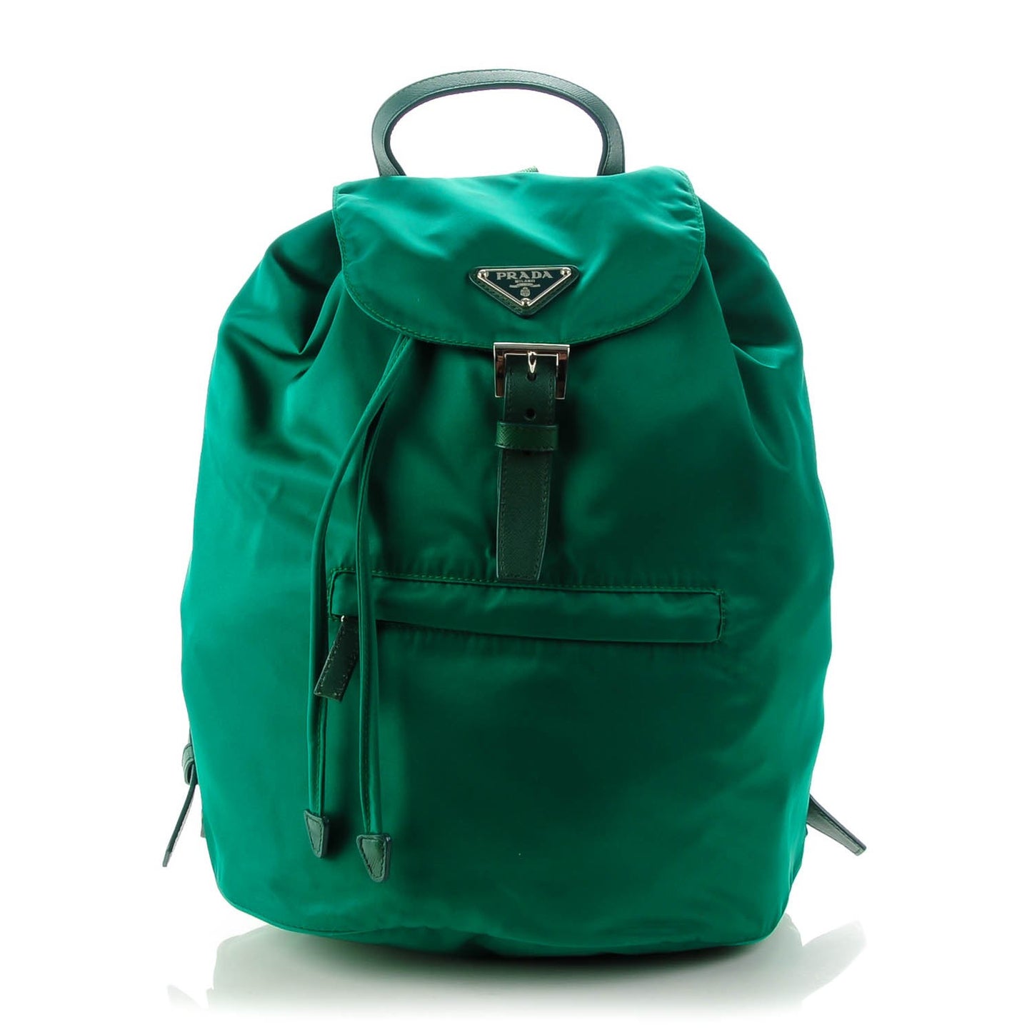 Nylon Vela Saffiano Cinch Backpack Oleandro