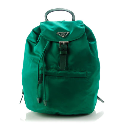 Prada Nylon Vela Saffiano Cinch Backpack Oleandro 1 of 8