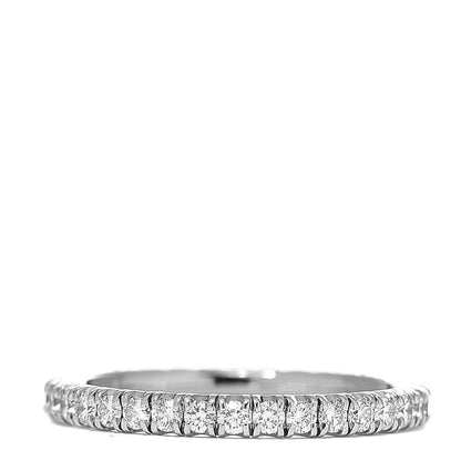 Cartier 18K White Gold Diamond 2mm Etincelle de Wedding Band Ring 47 4 3 of 7
