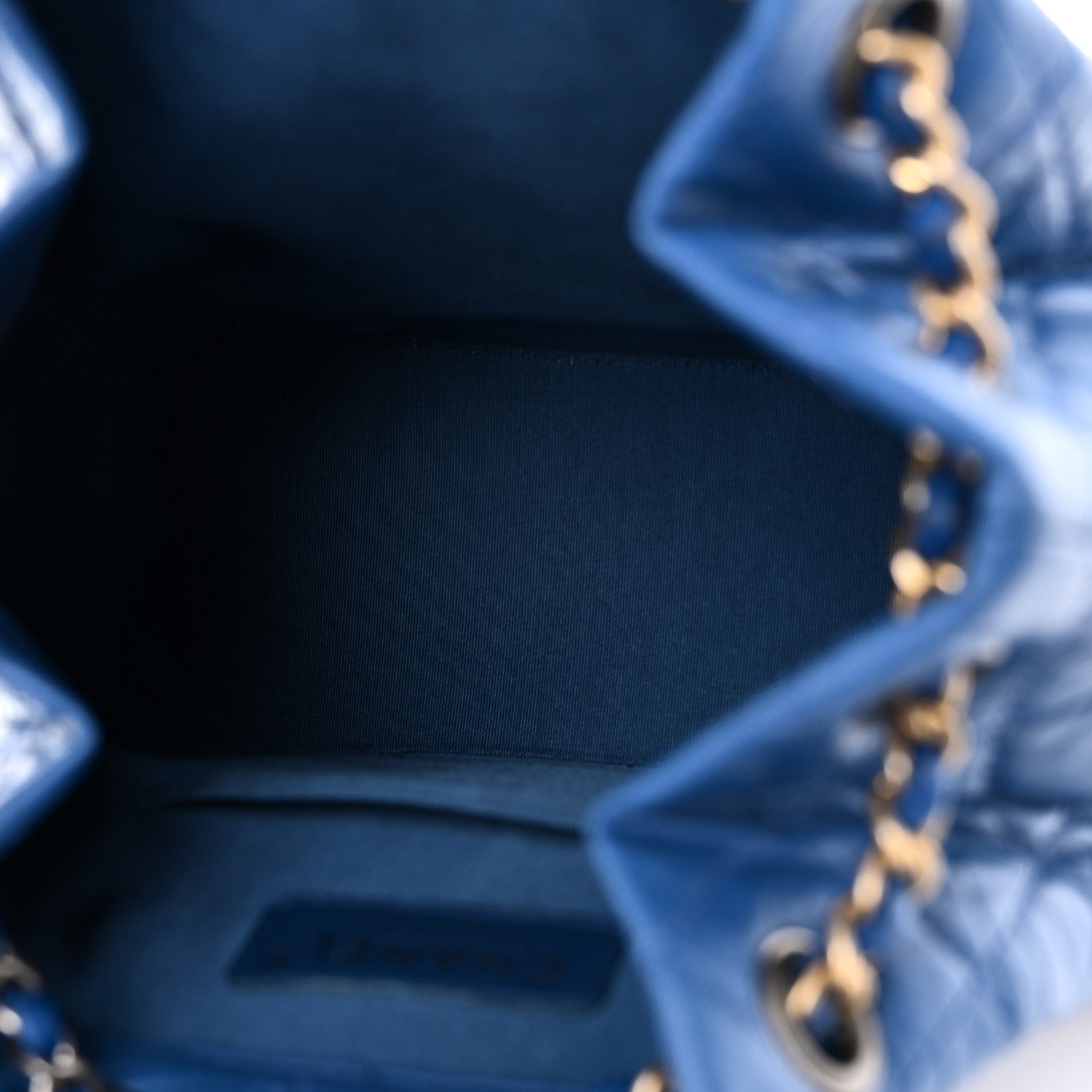 Chanel Aged Calfskin Quilted Small Gabrielle Backpack Blue 5 of 10