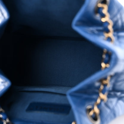 Chanel Aged Calfskin Quilted Small Gabrielle Backpack Blue 5 of 10
