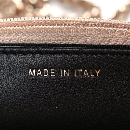 Chanel Caviar Quilted CC Filigree Wallet On Chain WOC Beige Black 7 of 12