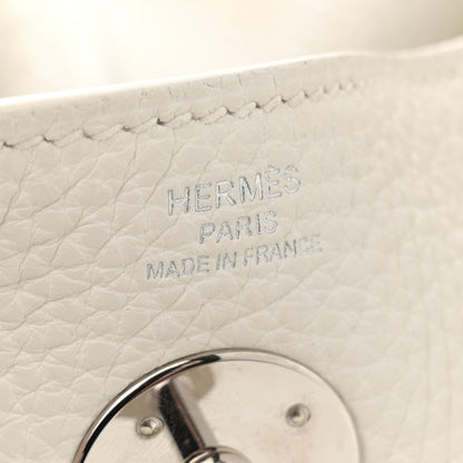 Hermes Taurillon Clemence Lindy 26 White 6 of 14