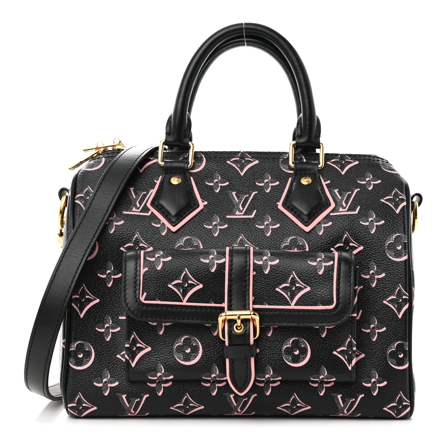 Louis Vuitton Monogram Fall for You Speedy Bandouliere 25 Black 1 of 10