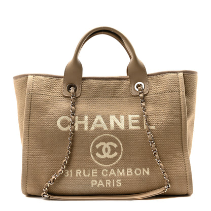 Chanel Mixed Fibers Small Deauville Tote Beige 1 of 10