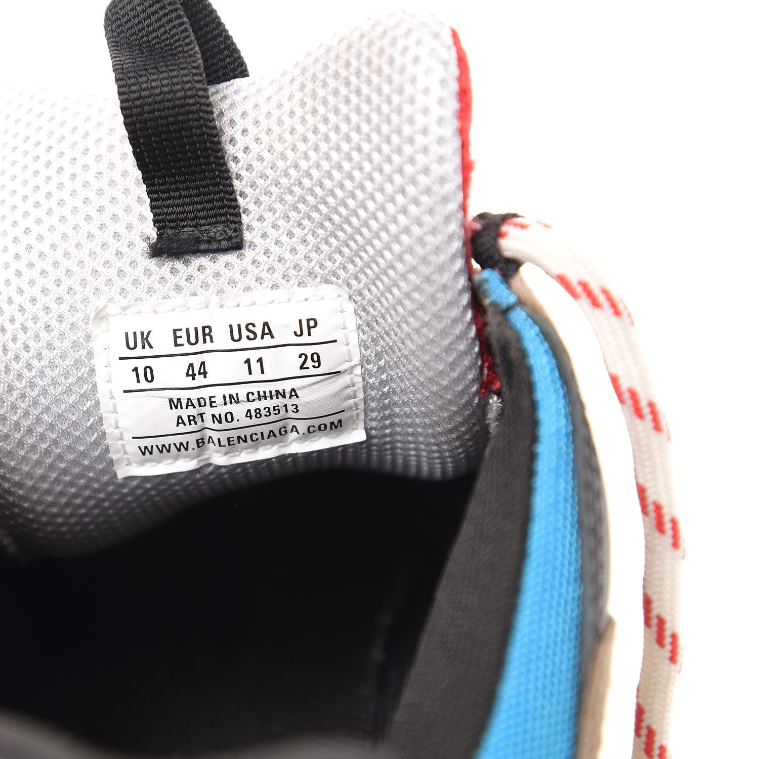 Balenciaga Mesh Nubuck Mens Triple S Sneakers 44 Bleu Gris Rouge 9 of 10