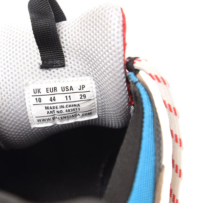 Balenciaga Mesh Nubuck Mens Triple S Sneakers 44 Bleu Gris Rouge 9 of 10