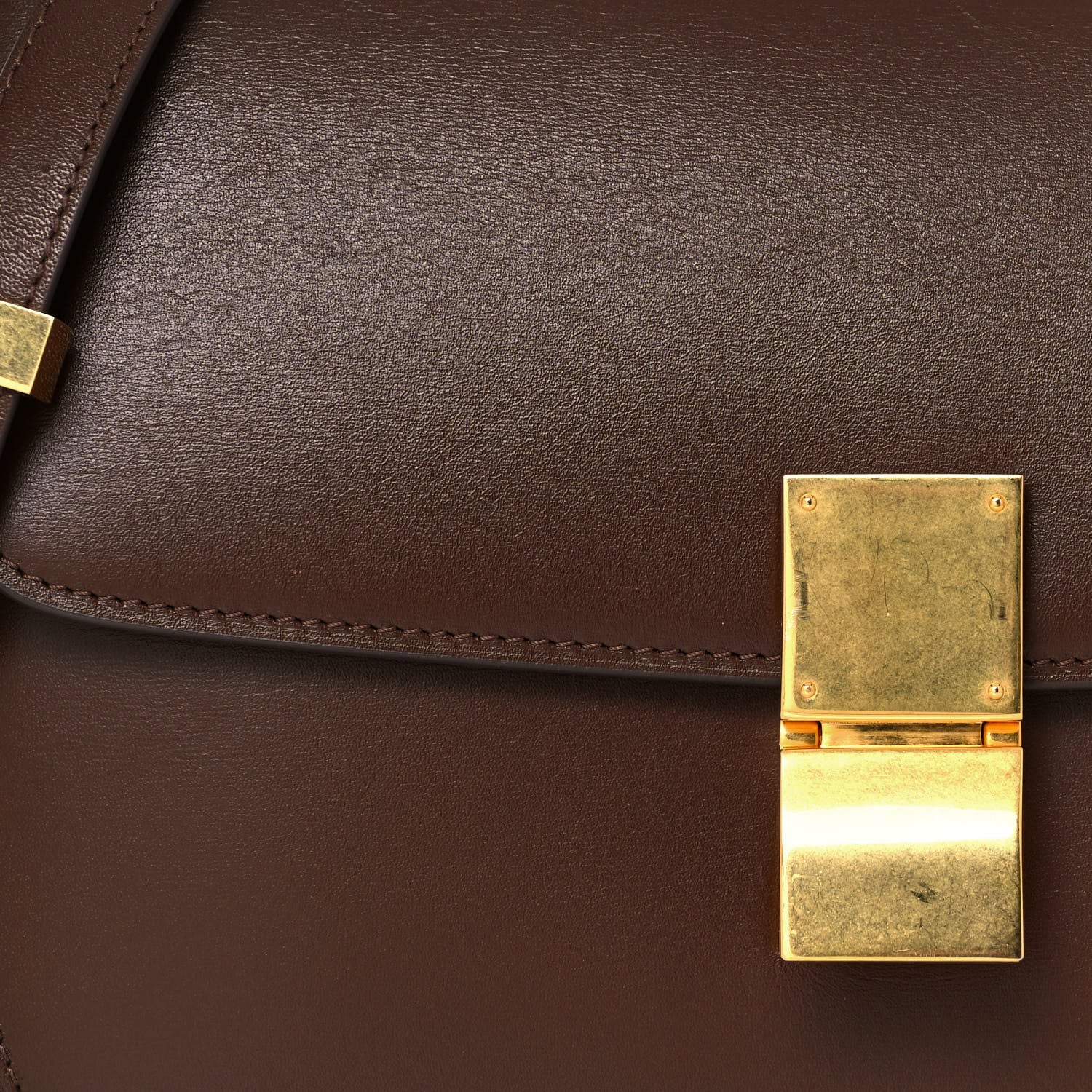 Celine Box Calfskin Medium Classic Box Flap Bag Camel 8 of 21