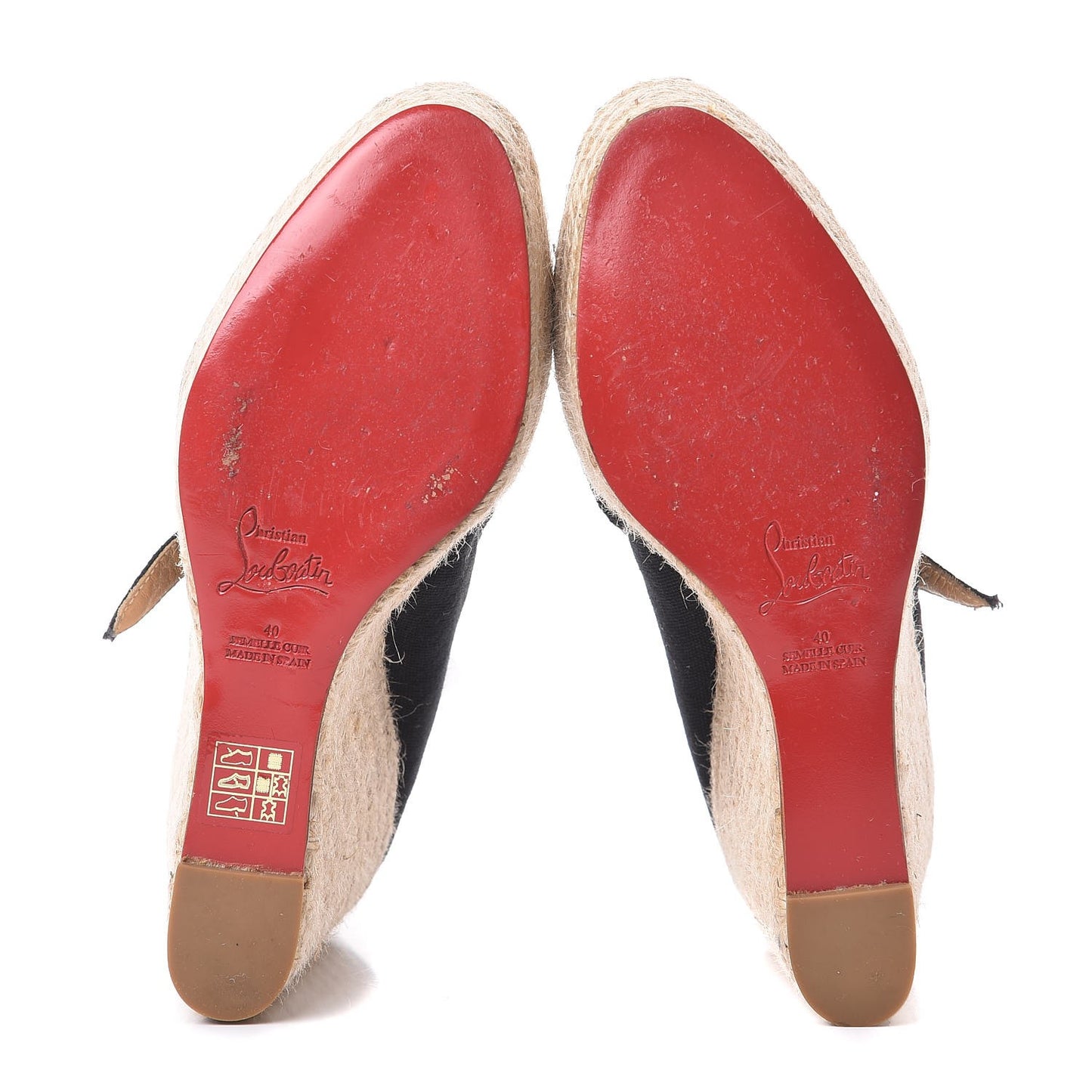 Canvas Mallorca Espadrille Wedges 40 Black