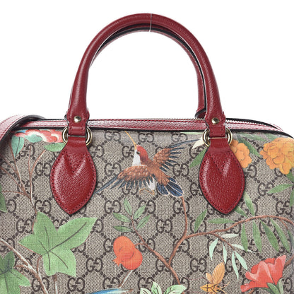 Gucci GG Supreme Monogram Tian Small Boston Beige Multicolor Red 7 of 10