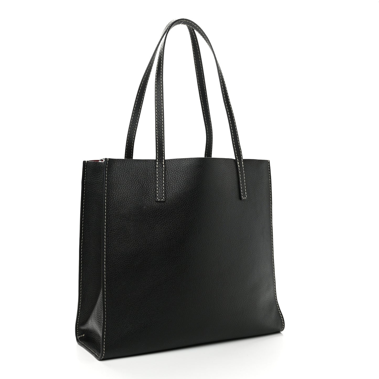 Grained Calfskin Bold Grind Tote Black
