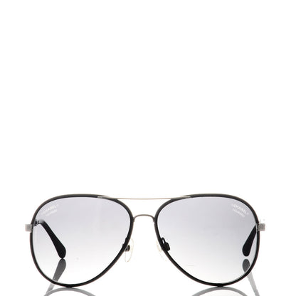 Chanel Polarized Pilot Winter Sunglasses 4219 Black 2 of 7