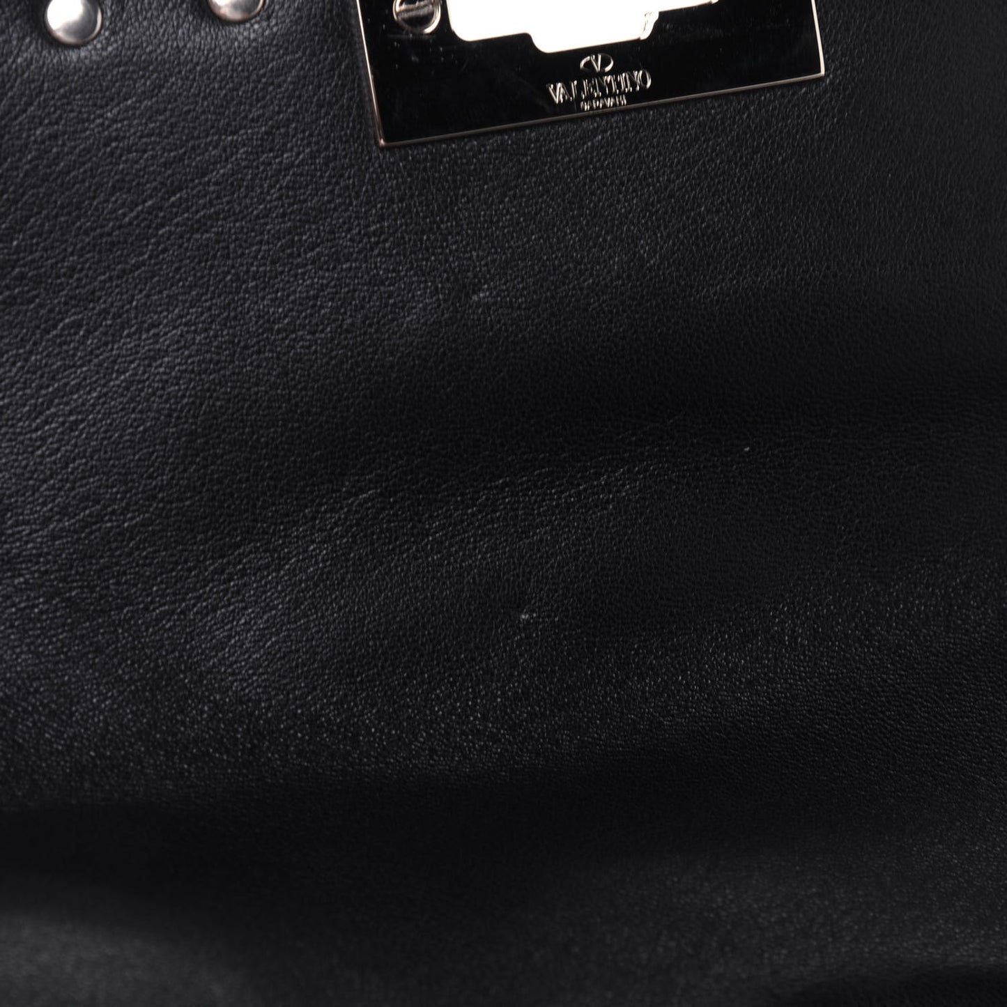 Velvet Medium Rockstud Spike Shoulder Bag Black