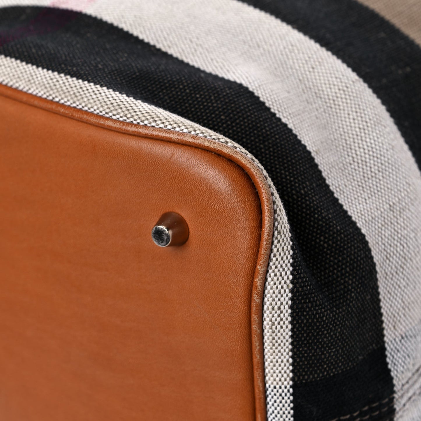Canvas Mega Check Medium Ashby Hobo Saddle Brown
