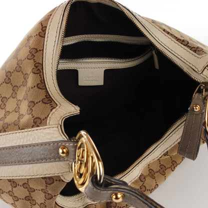 Gucci Monogram Medium Interlocking Hobo Off White 7 of 7