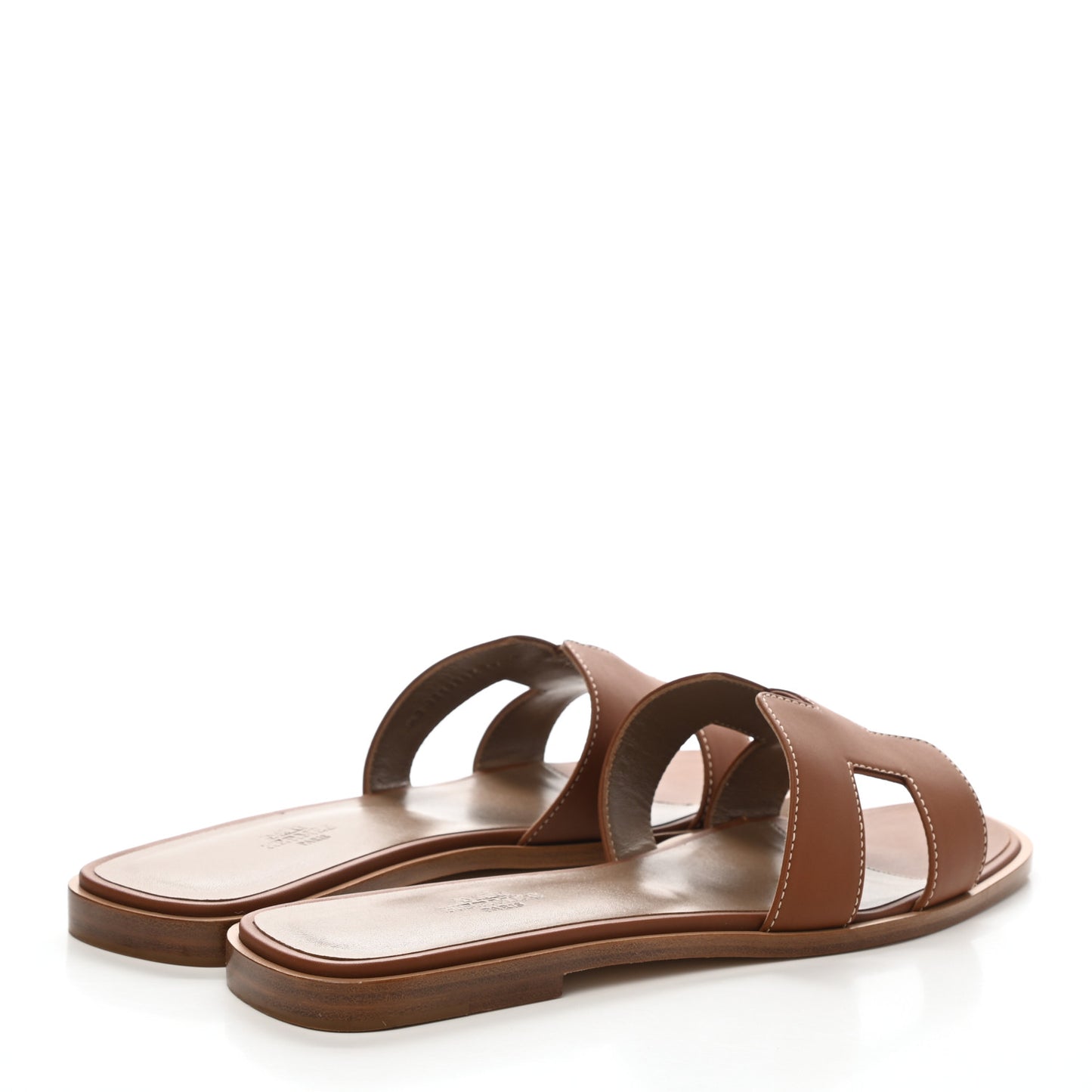 Box Calfskin Oran Sandals 39.5 Gold