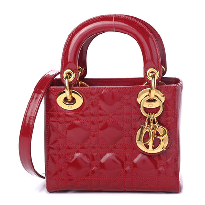 Christian Dior Patent Cannage Mini Lady Dior Red 1 of 4