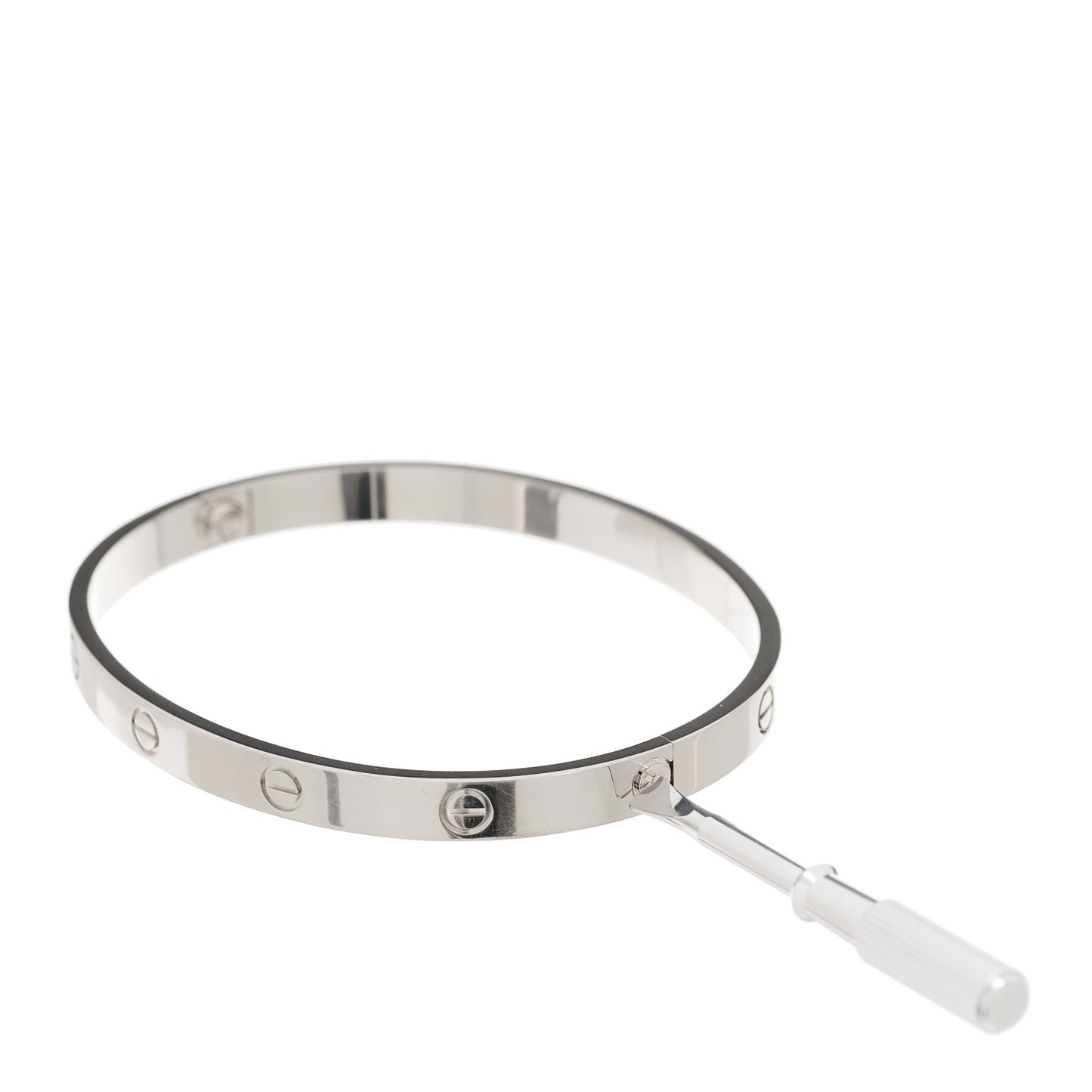 18K White Gold LOVE Bracelet 20