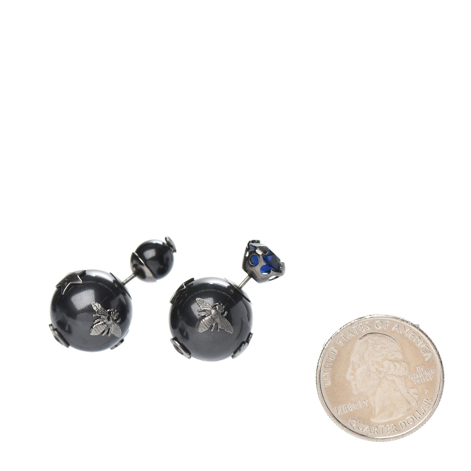 Christian Dior Mise En Dior Tribal Bee Earrings Black 2 of 5