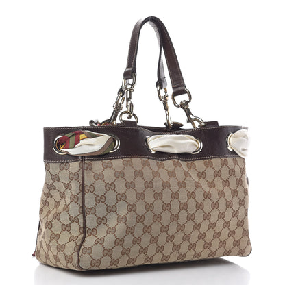 Gucci Monogram Medium Positano Tote Dark Brown 3 of 11