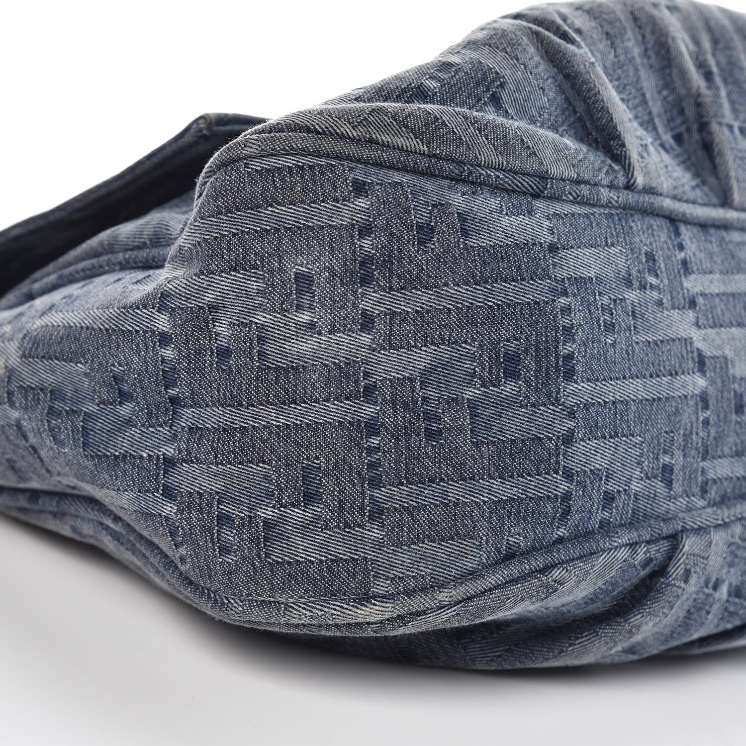 Fendi Denim Zucca Mia Shoulder Flap Blue 8 of 11
