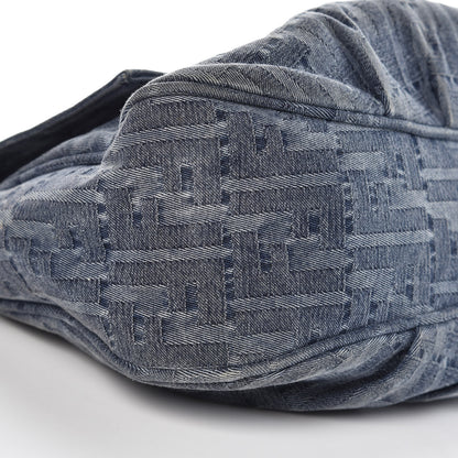 Fendi Denim Zucca Mia Shoulder Flap Blue 8 of 11