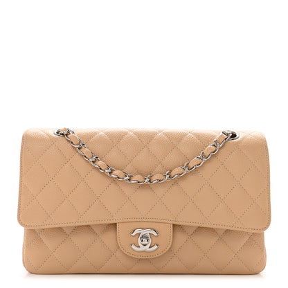 Chanel Caviar Quilted Medium Double Flap Beige 1 of 10