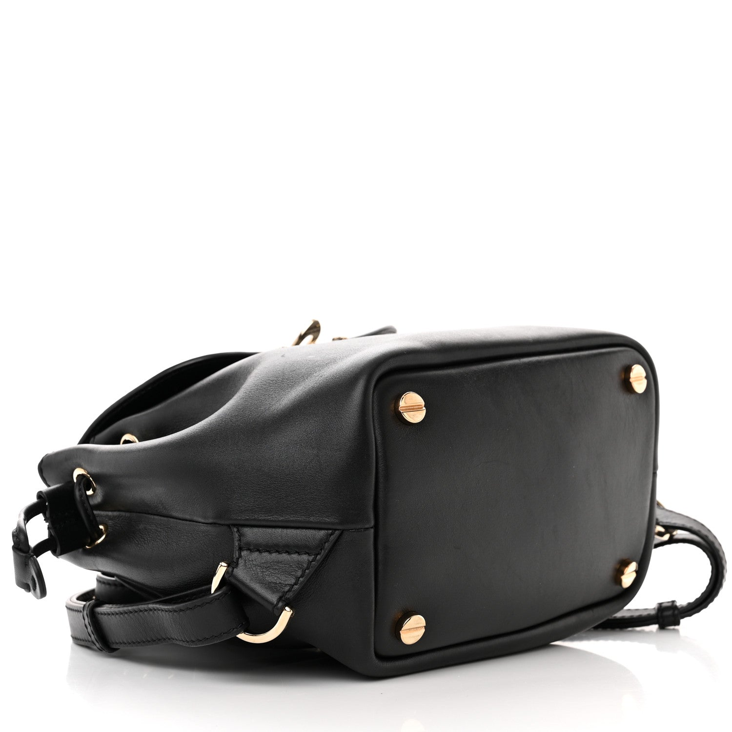 Valentino Garavani Vitello Rockstud Demilune Backpack Black 4 of 17