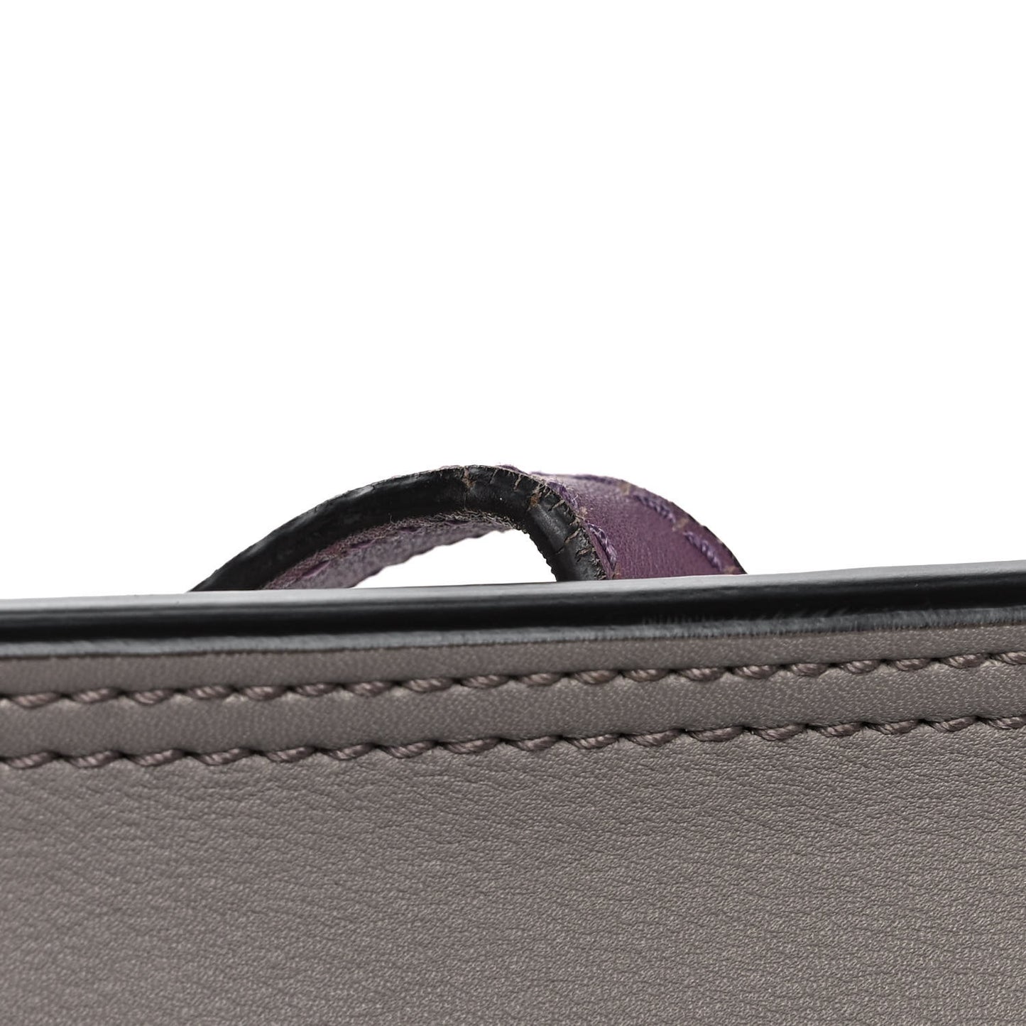 Calfskin Lady Bamboo Shoulder Bag Grey