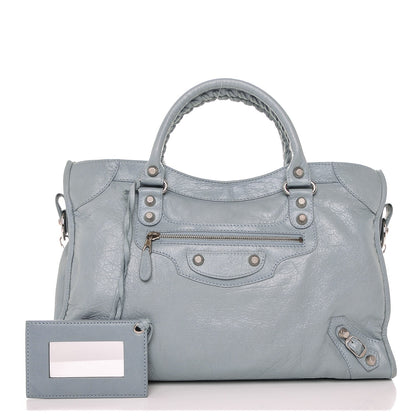 Balenciaga Agneau Giant 12 Silver Hardware City Bleu Dragee 1 of 7