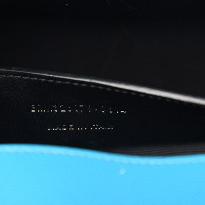 Saint Laurent Grain De Poudre Classic Monogram Clutch Turquoise 7 of 9