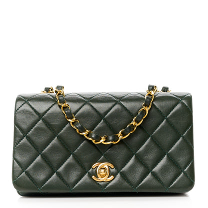 Chanel Lambskin Quilted Small Single Flap Green 1 of 11