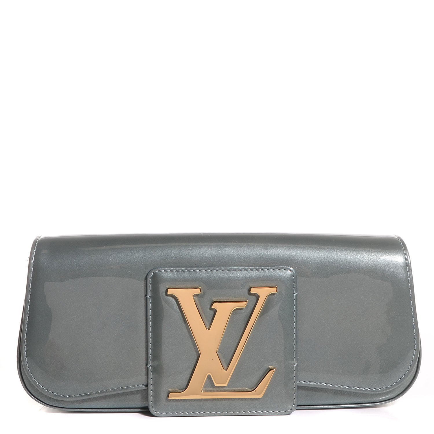 Louis Vuitton Patent Sobe Clutch Givre 1 of 7