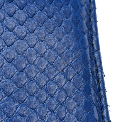 Chanel Snakeskin Small Braided Chic Flap Blue 17 of 19