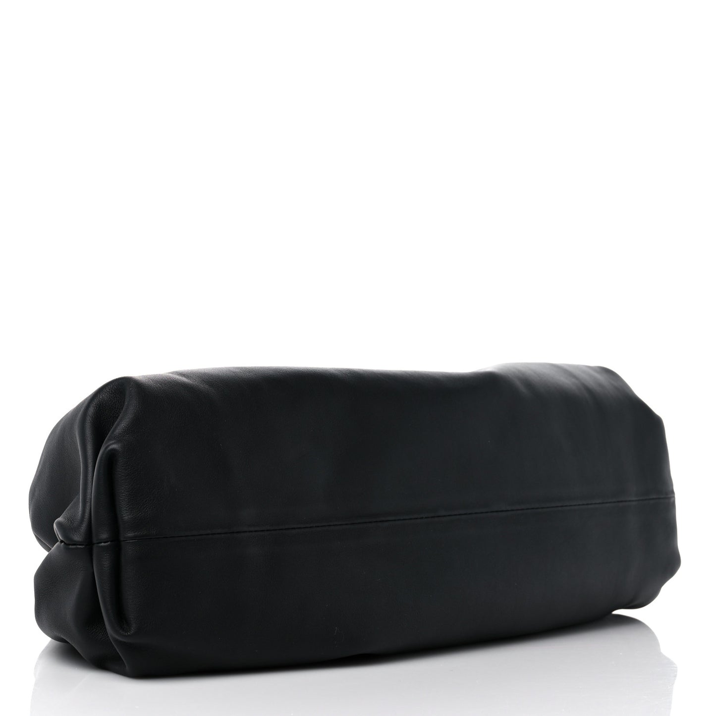 Smooth Butter Calf The Pouch Oversized Clutch Black
