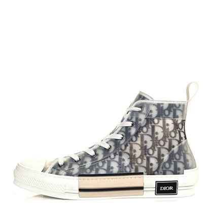 Christian Dior Technical Canvas Oblique Mens B23 High Top Sneakers 44 White Black 1 of 9