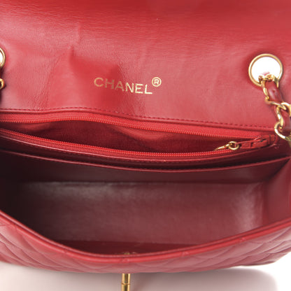 Chanel Lambskin Quilted Small Single Flap Red 5 of 12