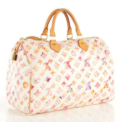 Louis Vuitton Watercolor Aquarelle Speedy 35 White 3 of 8