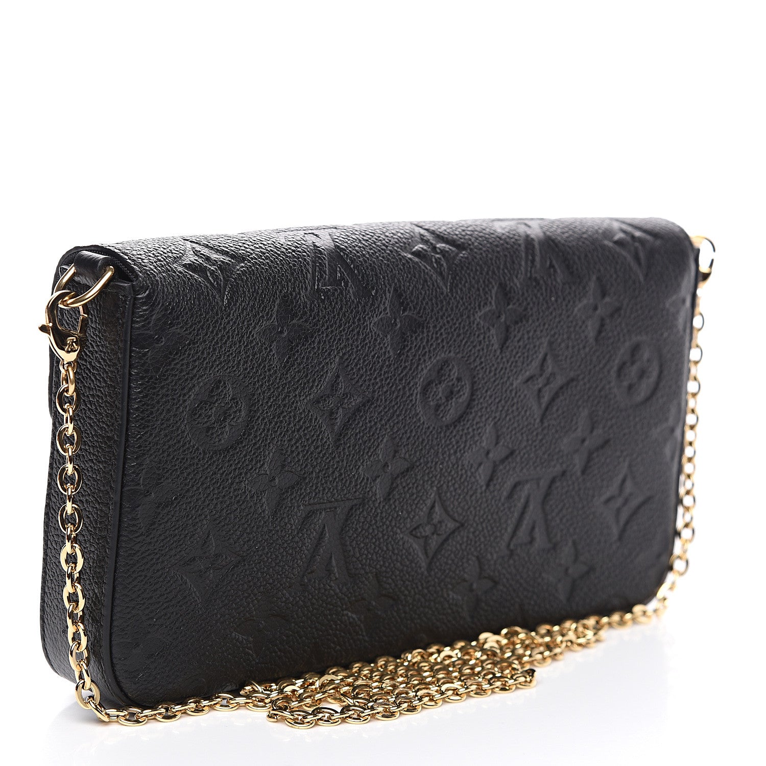 Louis Vuitton Empreinte Pochette Felicie Chain Wallet Black 2 of 10