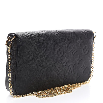 Louis Vuitton Empreinte Pochette Felicie Chain Wallet Black 2 of 10