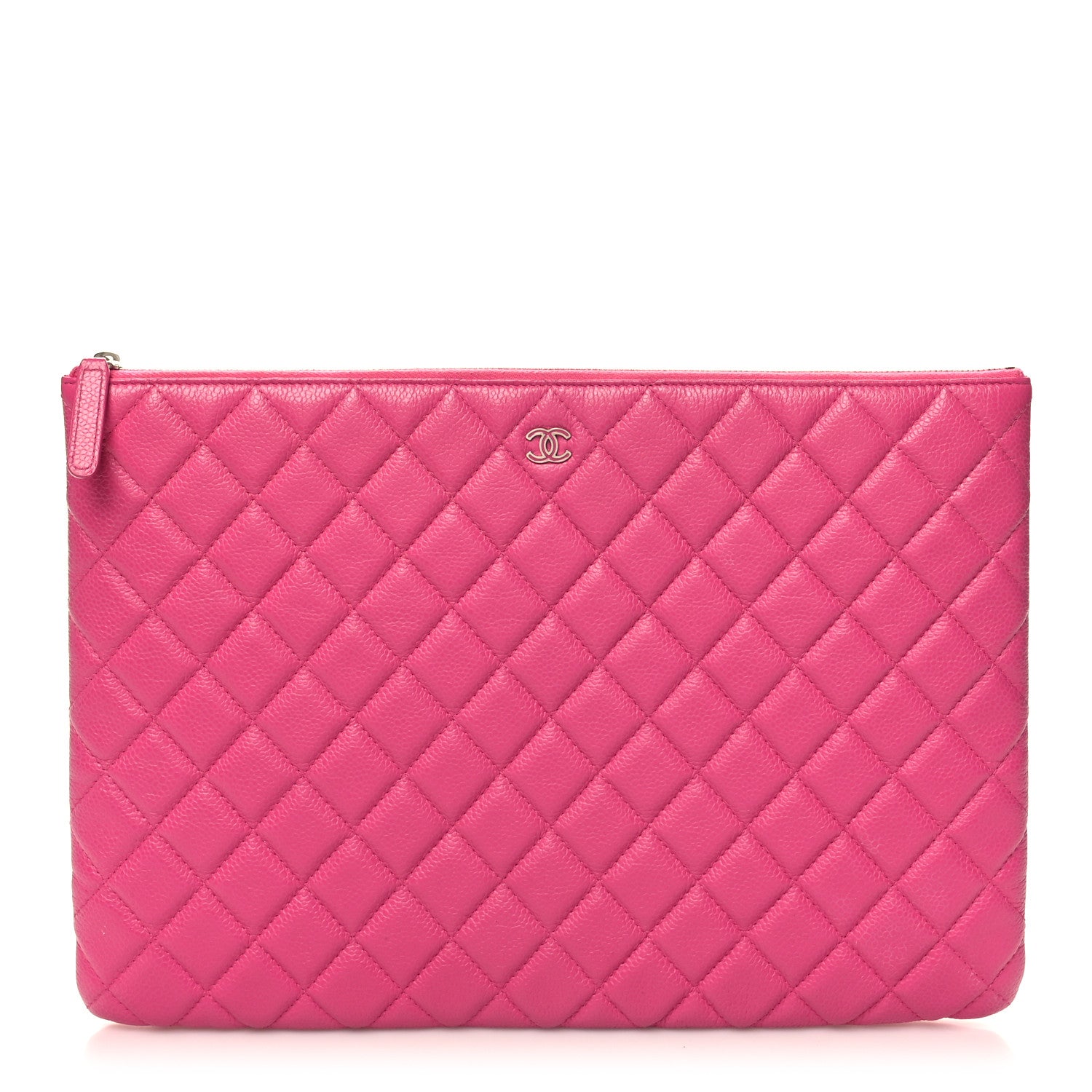 Chanel Caviar Quilted Large Cosmetic Case Pink 1 of 10