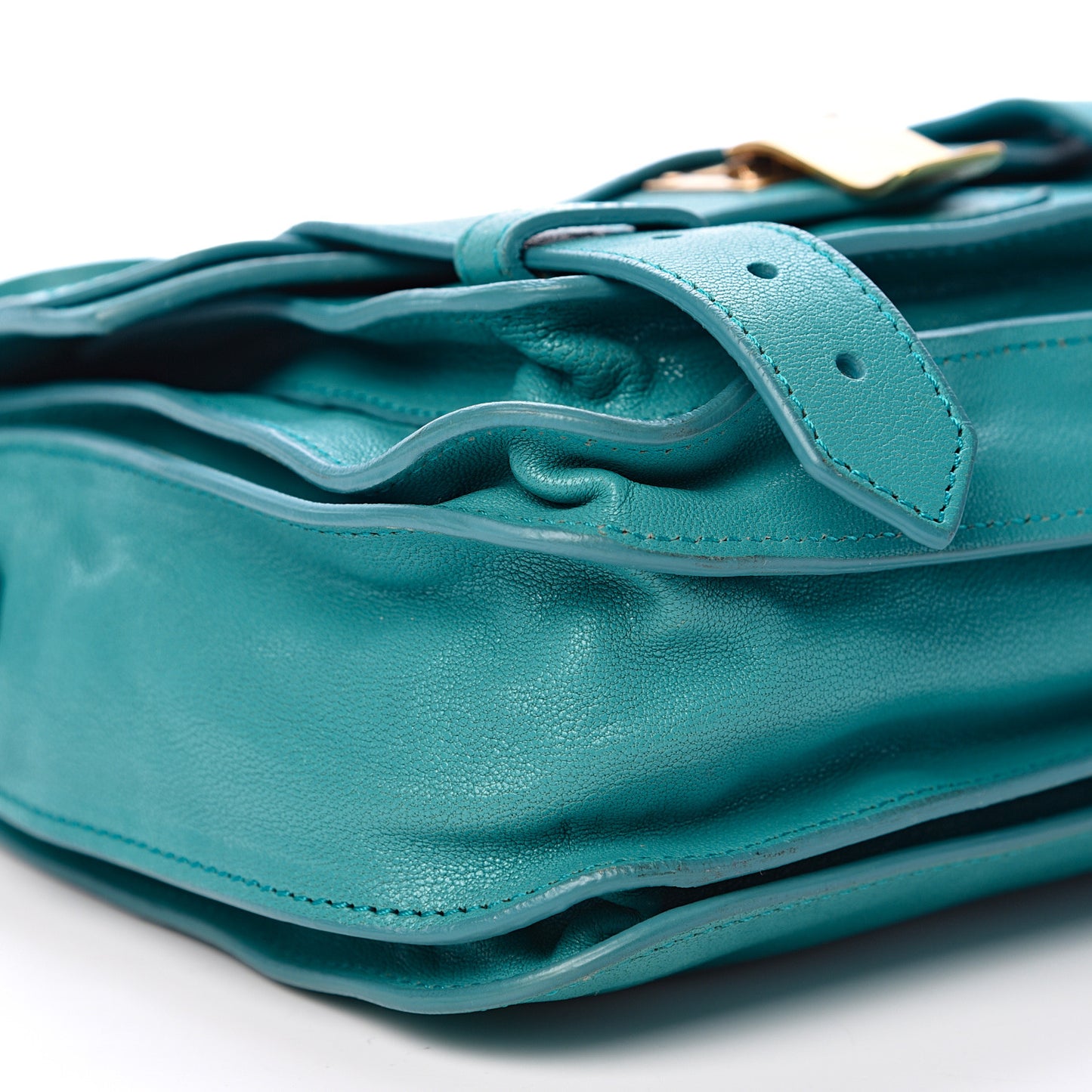 Lambskin PS1 Mini Pouch Messenger Bag Lagoon